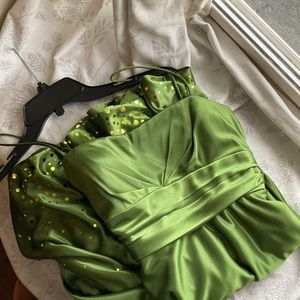 Green cocktail dress
